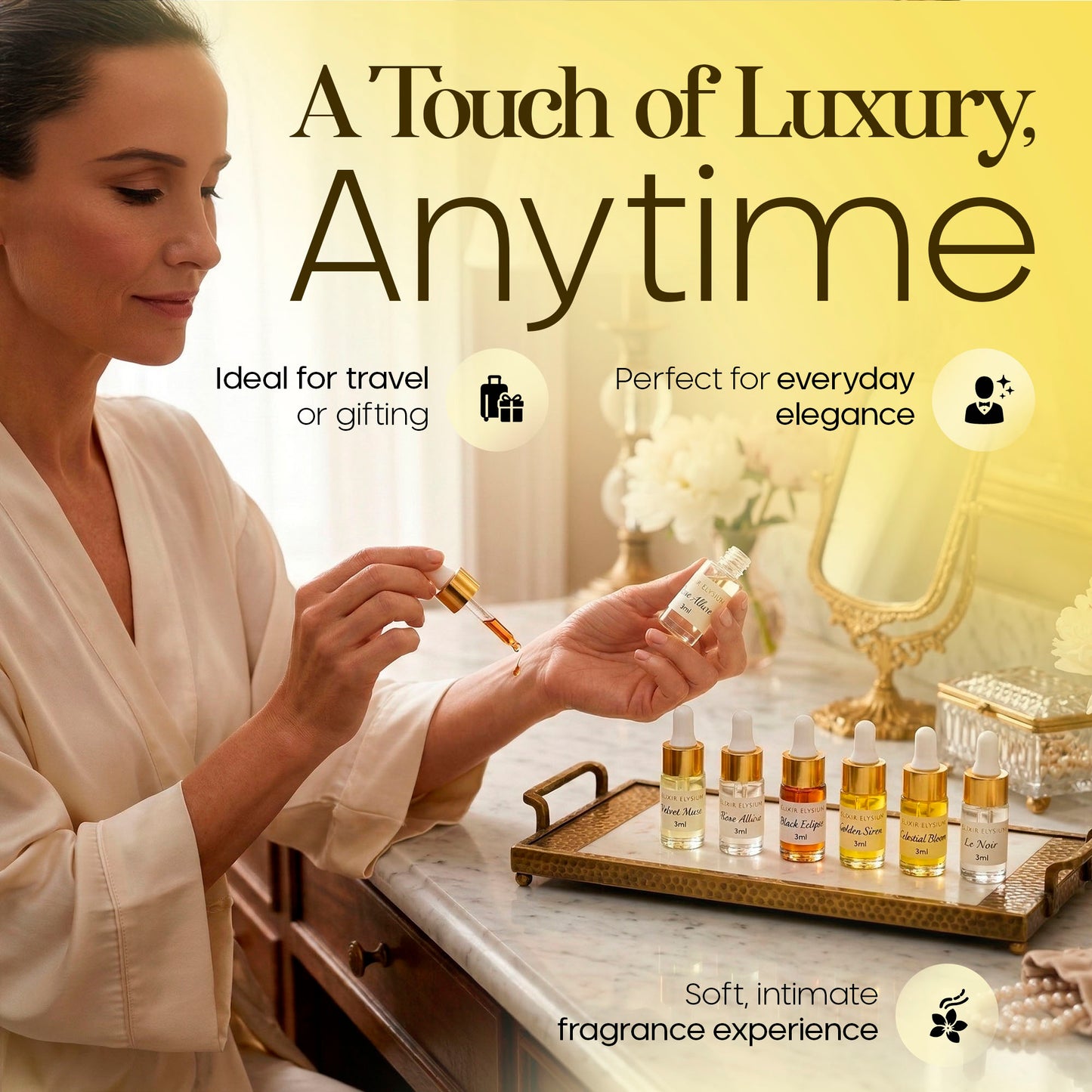 Elixir Discovery Set – 7 Luxury Perfume Oil Samples (3ml Each)